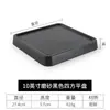Bandeja de melamina estilo japonés Xiangyuanmei negra plato redondo para postre plato para barbacoa sushi plato para olla caliente plato de plástico