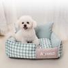 Cama para Perro para Todas las Estaciones, Cálida en Invierno, Colchoneta para Perro Removible y Lavable, Cama para Perro, Suministros para Mascotas Corgi, Patrón de Pata de Gallo