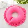 Almofada em U para salão de beleza, apoio de cabeça removível e lavável para maca de massagem, almofada com orifício facial para maca de beleza, travesseiro de látex, almofada em U
