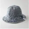 Sombrero de Pescador de Mezclilla Lavada con Efecto Desgastado, Estilo Nuevo de Primavera para Mujer, Moderno, Sencillo, Casual y Versátil, Sombrero con Visera para Cubrir el Rostro
