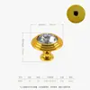 Puxador de Guarda-Roupa Estilo Europeu, Luxo Dourado com Incrustação de Diamante, Puxador Moderno Minimalista para Porta de Armário, Puxador Redondo para Gaveta de Armário no Atacado