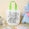 Bolsa de Pintura Graffiti Hecha a Mano DIY para Niños Personalizada Regalo de Jardín de Infancia Dibujos Animados No Tejido Relleno de Color Bolsa de Tote