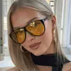 Gafas de Sol Aviador Retro Europeas y Americanas de Marco Grande para Mujer, Adecuadas para Caras Grandes, Efecto Adelgazante, Estilo Urbano de Moda, Protección Solar, Versátiles
