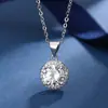 Libro de Caperucita Roja Mano Rápida Voz Red Social en Vivo Collar Plateado Piedra de Alto Carbono Diamante Cuadrado Colgante de Gota de Agua Pera Venta al por Mayor