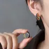 Pendientes de Aro Estilo Hong Kong con Estampado de Leopardo Retro para Mujer 2025 Nuevo Estilo Caliente Pendientes Exagerados de Moda Pendientes Elegantes de Alta Gama