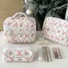 Novo Modelo 2026 Bolsa de Maquiagem Gansinho Branco para Mulheres, Bolsa de Armazenamento de Skincare de Viagem Portátil de Grande Capacidade, Necessaire