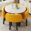 Mesa de Mármore Mesa de Negociação Balcão de Recepção Mesa de Negociação e Conjunto de Cadeiras para Recepção Mesa e Cadeira para Área de Descanso de Escritório Combinação
