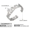 Estilo de Nicho Europeo y Americano Acero Inoxidable Hueco Chapado en Oro de 18K Estilo de Viaje Festivo Lujo Ligero Moda Pulsera Abierta para Mujer