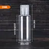 Botellas de Plástico Transparentes con Tapa Flip-Top de 30ml 50ml 100ml Tapa de Mariposa Botellas Dispensadoras de Líquidos Cosméticos