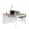 Mesa de Escritório e Cadeira Combinação Grau E0 Simples Moderno Porta-Cartões 2 Pares 4 Quatro 6 Seis Pessoas Mesa para Funcionários Tela de Escritório Estação de Trabalho