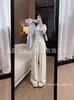 Pantalones Rosados de Casa de Pierna Ancha para Mujer 2025 Nuevo Verano Caída Rectos Casuales Petite Algodón Lino Sueltos Pantalones Yamamoto