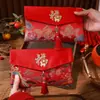 2026 Año del Caballo Nuevo Estilo Chino Bordado Borla Sobre Rojo Año Nuevo Festival de Primavera Sobre Rojo de Año Nuevo Tela Sobre Rojo de Año Nuevo