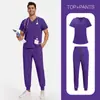 Uniforme de Enfermera de Talla Grande para Hombre y Mujer, Más Vendido en Amazon, Temu, Doctor, Enfermera, Salón de Belleza, Hogar de Ancianos, Uniforme de Enfermera de Color Sólido