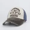 Gorra de Béisbol de Algodón Lavado NYPD para Hombre y Mujer Gorra Trucker Desgastada con Letra Bordada Visera Protector Solar Algodón Puro