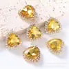 Borda em Forma de Coração Costurada à Mão Garra Strass Cristal Fivela Strass de Vidro Broche DIY Buraco Sapato Grampo de Cabelo Acessório de Cabelo Ornamento Acessórios