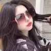 TikTok Elmer Elmer 2022 Nuevo Estilo Gafas de Sol Personalizadas Sin Marco Gafas de Sol para Mujer Cara Grande Adelgazantes Gafas de Moda