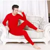 Ano de nascimento Roupa íntima de macacão vermelho de manga comprida para homens e mulheres, traje para casal de casamento, quente