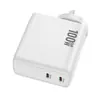 Cargador Rápido de Nitruro de Galio Pd100W Cargador Pd Enchufe Plegable Estándar de EE. UU. 2A2C Cargador de Portátil Multipuerto Transfronterizo