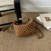 Bolso de mano de lunares estilo ins chic para comercio exterior transfronterizo, moderno y único, adecuado para salidas y desplazamientos, bolso de hombro o bandolera para mujer