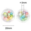 Nuevas Bolas de Burbuja Rellenas de Cuentas de Arroz Bolas Redondas Plástico Cuentas con Agujero Pasante Bolígrafo de Cuentas DIY Pulsera Accesorios de Joyería Cuentas Sueltas