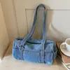 Bolsa de axila de jeans transfronteiriça para mulheres, nova bolsa de mão da moda verão 2026, bolsa tote versátil para o dia a dia