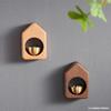 Campanilla de Viento Estilo Japonés para el Hogar de Madera Maciza de Cruce de Fronteras Pegatina para Puerta de Entrada Refrigerador Timbre de Puerta Timbre de Puerta de Succión de Nogal Negro
