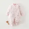 Ropa para bebé recién nacido, mameluco cálido de una pieza, ropa de otoño e invierno, mameluco acolchado de 40 g, ropa antibacterial para exteriores