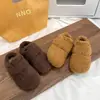 Zapatos de Algodón para Bebé Otoño e Invierno 2025 Niños y Niñas Zapatos de Casa para Interior Niño Pequeño Felpa Zapatos de Felpa Dos Algodón Cálidos