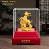 Ornamento de Veludo Flocado Ano do Carneiro Dourado Auspicioso e Desejoso Próspero Riqueza Presente de Reunião Anual Atraindo Riqueza e Tesouro Ornamento
