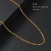 Collares de Cadena de Acero Inoxidable de Alta Venta Transfronteriza para Hombres y Mujeres, Accesorios de Colgante de Moda y Versátiles, Joyería con Galvanoplastia al Vacío al por Mayor