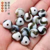 Ágata estilo Xizang de tres ojos dzi cuentas redondas manualidad DIY 6/8MM diente de tigre cuentas de Buda pulsera collar accesorios de joyería venta al por mayor