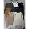 Hogar Único VI+ Otoño/Invierno Estilo Elegante Suave Encaje Patchwork Versátil Adelgazante Encaje Cuello en V Tejido de Punto 99999