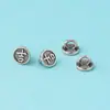 Prata Esterlina S925 5mm Sólido Caractere Ji Botão Pequeno Pulseira de Corda Trançada DIY Colar Botão com Contas Acessórios de Prata Tailandesa Fivela