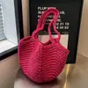 Bolso de Ganchillo Tejido a Mano de Hilo de Algodón de Moda Nueva con Diseño Hueco, Bolso Tote de Gran Capacidad para el Hombro, Bolso Cubo de Playa para Mujer