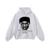 Suéter con capucha y estampado retro europeo y americano transfronterizo, sudadera con capucha holgada informal de manga larga de marca de moda de calle principal lavada.