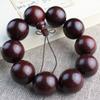 Pulsera de sándalo rojo lobular africano de madera maciza natural 2.0 cuentas de sándalo rojo sangre de Zambia 108 joya de mano para pareja de hombres y mujeres