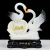 Un Par de Adornos de Cisne, un Regalo Hermoso y Armonioso para Amigos que se Casan, un Hogar Nuevo, Habitación de Boda, Decoración de Sala de Estar, Hecho a Medida