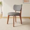 Silla de Comedor de Madera Maciza para Uso Doméstico, Silla Moderna Estilo Crema con Cojín Suave, Taburete de Comedor, Silla de Comedor con Respaldo de Lujo Ligero para Reuniones de Hotel para Adultos
