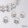 Aleación Plata Brillante Flor de Loto con Cuentas Torsette Espaciador Accesorios para Joyería DIY Pulsera Hecha a Mano Collar Cuentas