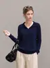 Tricô com gola polo vazada para mulheres, suéter de outono de manga longa com toque de alta qualidade, pode ser usado como camada externa, top de estilo descontraído
