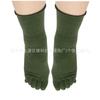 Calcetines cálidos gruesos súper suaves de cinco dedos para otoño e invierno calcetines de cinco dedos color acrílico negro rosa amarillo verde