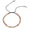 Pulseira de miçangas finas de 4mm por atacado tecida ajustável cor de pedra bruta natural contas de ioga pulseira feita à mão joias
