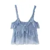 Tops Decorativos de Encaje en Capas Estilo Europeo y Americano Primavera 2025 para Mujer 6777 6778