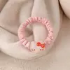 Goma para el pelo de lunares azules estilo coreano con un toque de alta gama, scrunchie de lazo para recoger el pelo en un moño, accesorio simple para el cabello