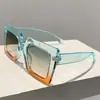 Nuevas Gafas de Sol Cuadradas con Marco Grande y Gradiente Estilo Transfronterizo Europeo y Americano para Mujer, Gafas de Sol de Moda Estilo Callejero para Hombre