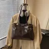 Bolso Tote Retro Simple para Mujer, Bolso de Mano y Bolso de Hombro de Gran Capacidad, Nuevo Modelo 2025, Estilo Coreano, Bolso de Moda Diaria para Mujer