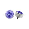 Brincos de Titânio com Zircônia 5A Inlaid F136 Joias para Piercing de Liga de Titânio G23 Stud de Língua Stud de Lábio Stud de Osso da Orelha Broca Cilíndrica