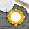 Mold de Silicone para Moldura de Foto Pequena em Resina Cor Cobre Retrô Europeu Mold de Gesso para Posicionamento de Joias Mold para Cola em Creme
