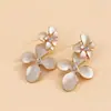 Pendientes de Flor de Esmalte de Colores Transfronterizos Europeos y Americanos, Pendientes Elegantes de Lujo Ligero, Pendientes Versátiles de Estilo Festivo, Venta al por Mayor