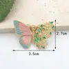 Acessórios Dourados Foscos Gradiente Perolado Borboleta Pingente Grande Colar Colorido Chaveiro de Moda Materiais Acessórios para Joias DIY